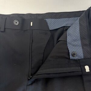 Lauren Ralph Lauren Wool Blend Black Pants Size 36x29 Trousers Pockets Career